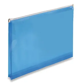 Umschlag mit Reißverschluss A4 Opalblau